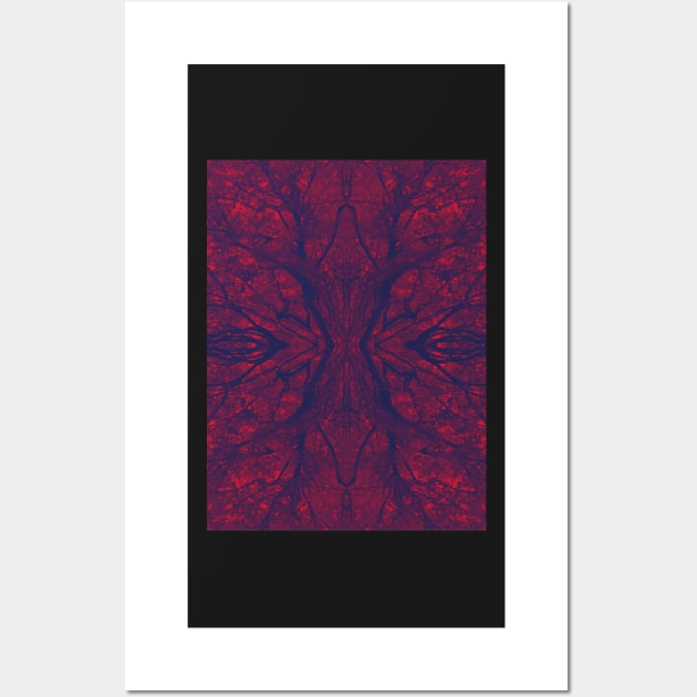 Red and blue branching pattern Wall Art by Dturner29